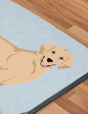 A DrakeKnit Knitted Golden Retriever Blanket for Dogs