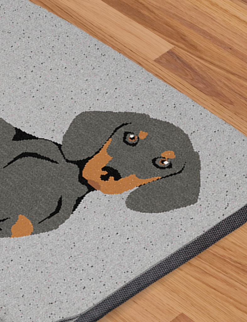 Australian Made Dachshund blanket by DrakeKnit