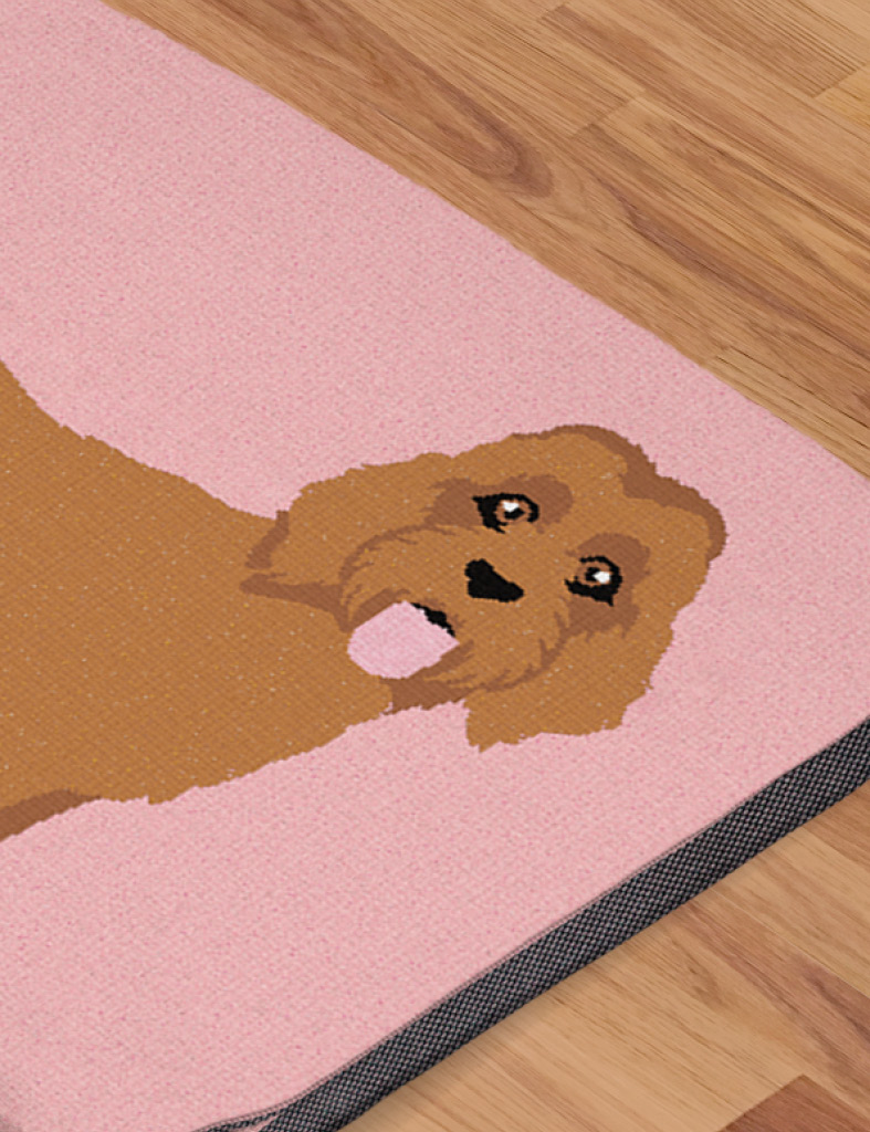 A DrakeKnit Knitted Labradoodle Blanket for Dogs