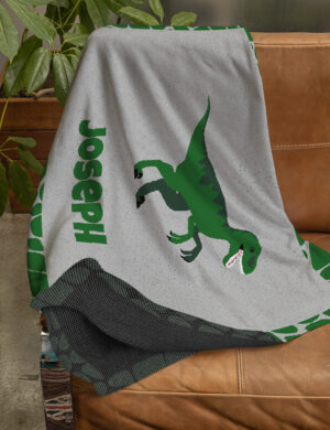 A DrakeKnit Knitted Raptor Blanket For Kids
